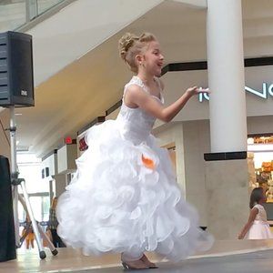Stunning White Formal Gown for Young Girl